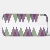 Mauve and green triangles Hoesje-Mate iPhone case (Achterkant (horizontaal))