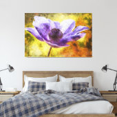 Mauve annemonventilator Acrylverf Canvas Afdruk (Insitu (Slaapkamer))