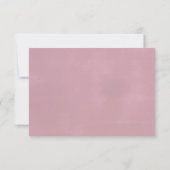 Mauve Aquarelle Rose Mariage Floral RSVP (Dos)