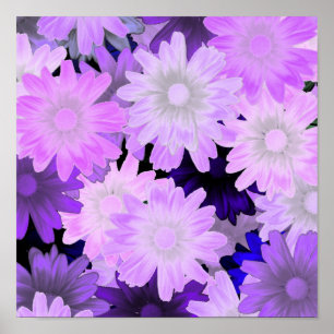 Mauve bloem poster