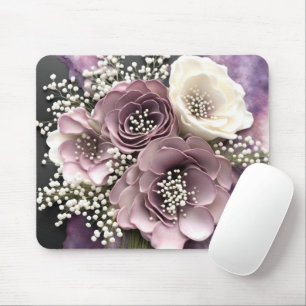 Mauve Bloemboeket met Baby's Breath Muismat