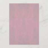 Mauve Bloemenbruiloft Menu (Achterkant)