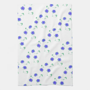 Mauve Blue Floral Theedoek
