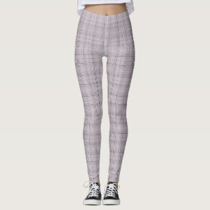 Mauve Blue Grid-controles I Leggings