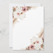 Mauve Boho Floral Baby shower Kaart (Achterkant)