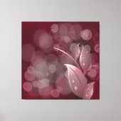 Mauve Bokeh bladeren gewikkeld canvas (Voorkant)