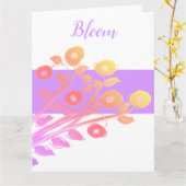 Mauve Bonne Carte Papier Anniversaire Girl (Fleur jaune)