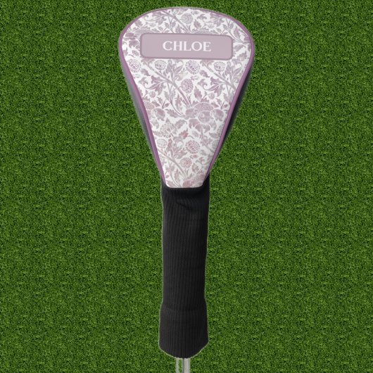 Mauve  botanisch patroon golfheadcover