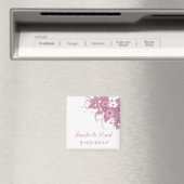 Mauve Bouquet Keepsaké Magnet Mariage (In Situ (Lave-vaisselle))