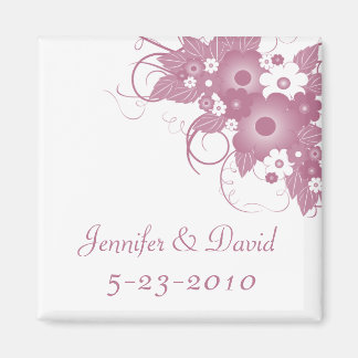 Mauve Bouquet Keepsaké Magnet Mariage