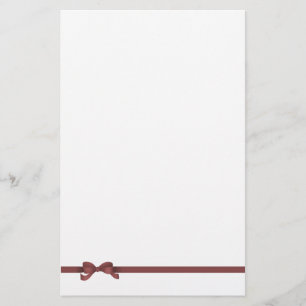 Mauve Bow Stationery Briefpapier