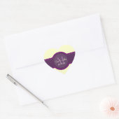Mauve bruiloft gunst Stickers hart gevormd (Envelop)