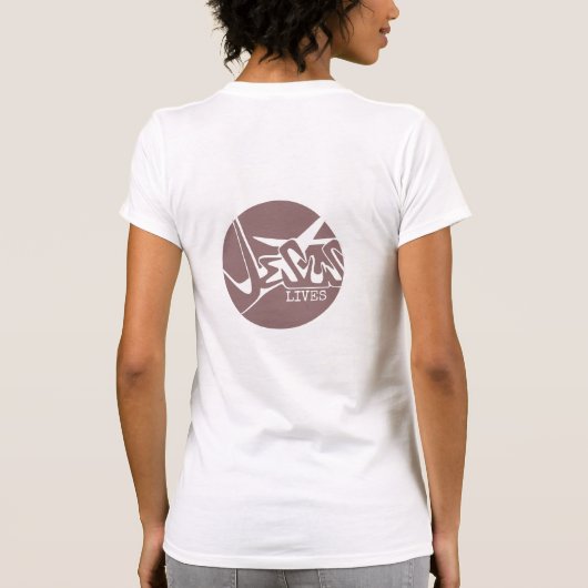 Mauve Cercle Rose Jésus Saves T-shirt Graffiti (Dos)