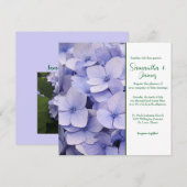 Mauve Chrysanthemum Faire-part de mariage (Devant / Derrière)