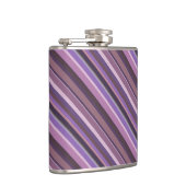 Mauve diagonale strepen heupfles (Rechts)
