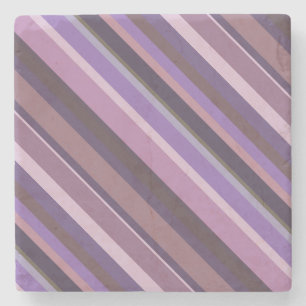 Mauve diagonale strepen stenen onderzetter