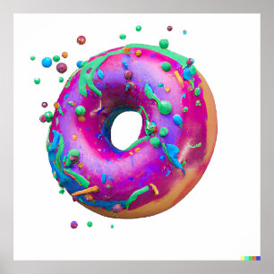 "Mauve Donut Delight" Printable Art Poster