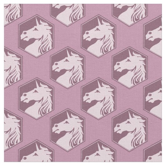 Mauve Eenhoorn Zeshoekpatroon Stof (Close Up)