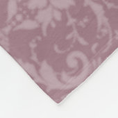 Mauve Elegant Damask - Aangepaste fleece Blanket (Hoek)
