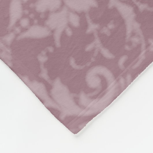 Mauve Elegant Damask - Aangepaste fleece Blanket (Hoek)