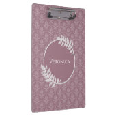 Mauve Elegant Damask, gepersonaliseerd klembord (Rechts)