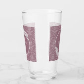 Mauve Elegant Damask Verre Personnalisé (Gauche)