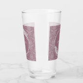 Mauve Elegant Damask Verre Personnalisé (Droite)