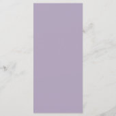 Mauve Elegant Lavender Botanical Mariage Menu (Dos)