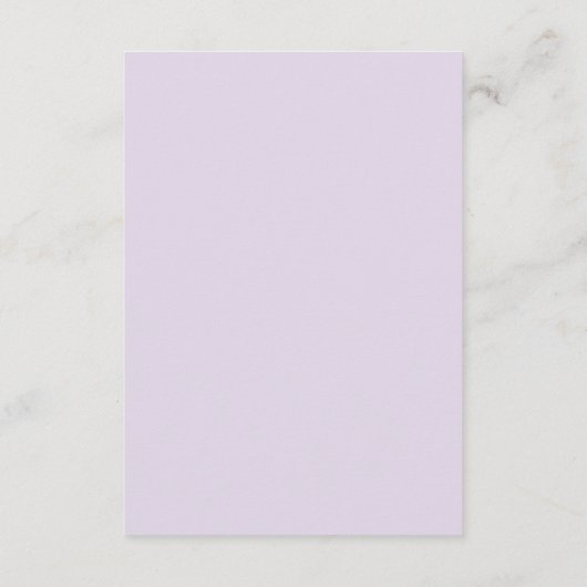 Mauve Elegant Script Minimalistisch Bruiloft RSVP Informatiekaartje (Achterkant)