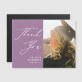 Mauve Elegant Script Simple Afstuderen Hartelijk d (Voorkant / Achterkant)