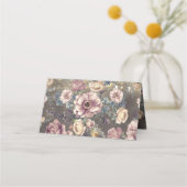 Mauve en Goud Bloemen Mason Jar Rustieke Bruiloft (Achterkant)