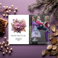 Mauve en Goud Hulst en Klimop Nieuwjaar