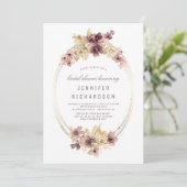 Mauve en gouden  Vrijgezellenfeest Kaart (Staand voorkant)