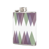 Mauve en groene driehoeken heupfles (Links)