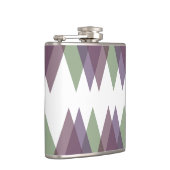 Mauve en groene driehoeken heupfles (Rechts)