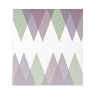 Mauve en groene driehoeken notitieblok
