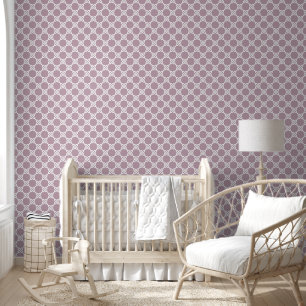 Mauve en witte knoop - Achtergrond veranderlijk Behang