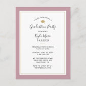 Mauve et Gold 3 Photo Graduation Party Invitation (Devant)