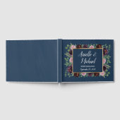 Mauve et Marine Blue Gold Plum Mariage livre d'hôt (Complet)