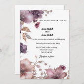 Mauve et Pony Faire-part de mariage (Devant / Derrière)