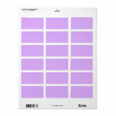Mauve Étiquette de adresse (Feuille entière)