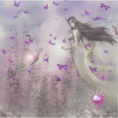 Mauve Fairy en Butterflies Sticker (Voorkant)