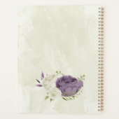 mauve fleurs blanches verdure mariage (Dos)
