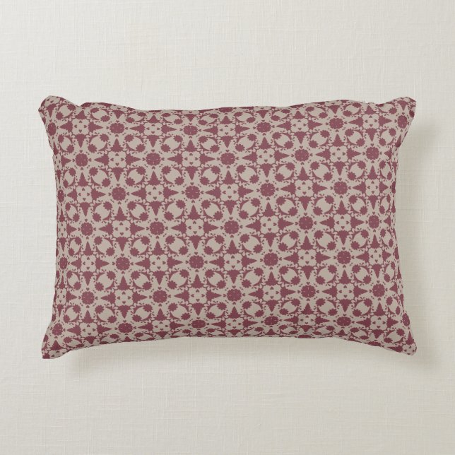  Mauve Floral Accent Pillow Accent Kussen (Voorkant)