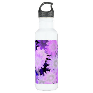 Mauve floral design waterfles 