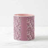 Mauve Floral Pattern Pink Combo Mug (Centre)