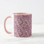 Mauve Floral Pattern Pink Combo Mug (Gauche)
