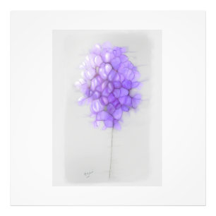 MAUVE FLOWER FOTO VERGROTING AFDRUK