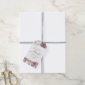 Mauve Flowers Elegant Bedankt Cadeaulabel (Met Touw)