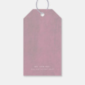 Mauve Flowers Elegant Bedankt Cadeaulabel (Achterkant)